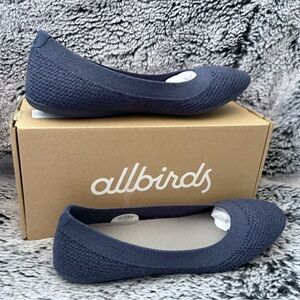 allbirds Ballet Tree Breezer Flat Hazy Indigo Natural Material 8.5 38.5 New NIB